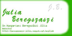 julia beregszaszi business card
