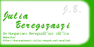 julia beregszaszi business card